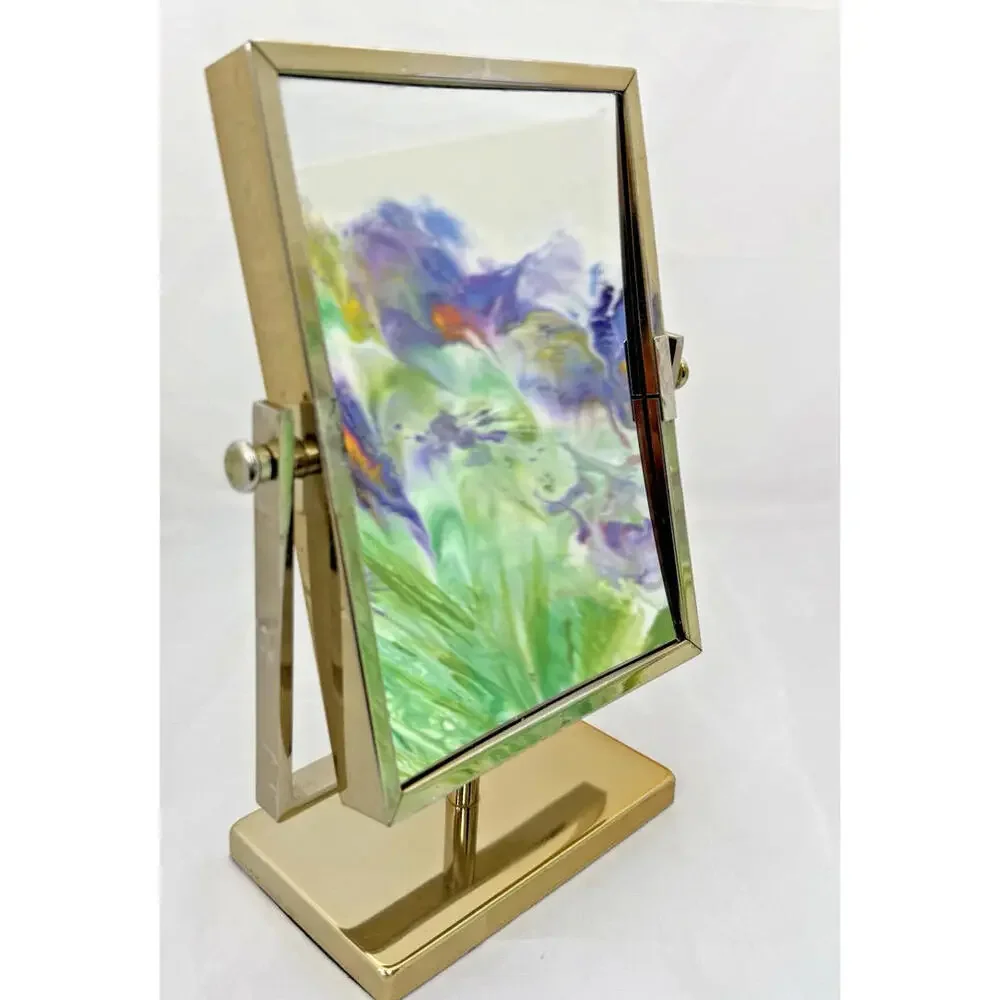 West Emory Two Sided Gold 6 X 8.25” Vanity Mirror